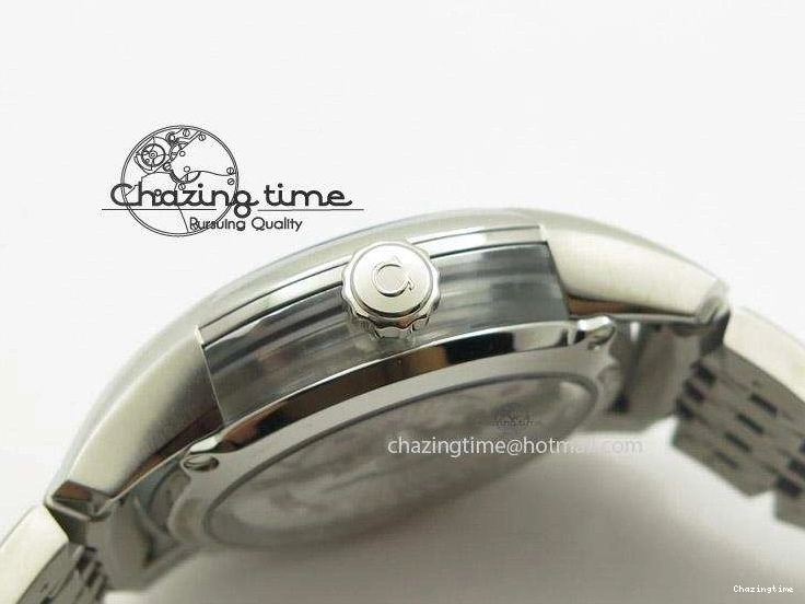 0823 De Ville Hour Vision Co-Axial 41mm SS V6F Best Edition Black Dial On SS Bracelet A BestValue 8277